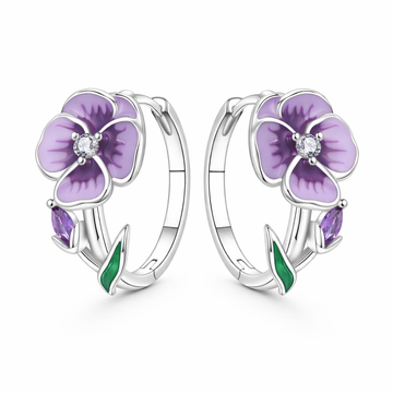 Violet Serenade Blossom Earrings – A Blooming Harmony of Elegance and Romance