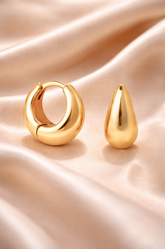 Harmonic Gold Creolen – 18K Goud Verguld