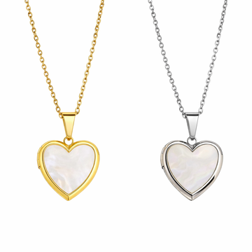Serenade Hart Ketting met Parelmoer Hanger