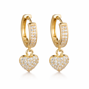 Golden Heart Serenade Earrings